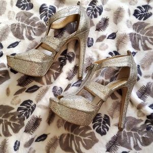 Michael Kors glitter stilettos.